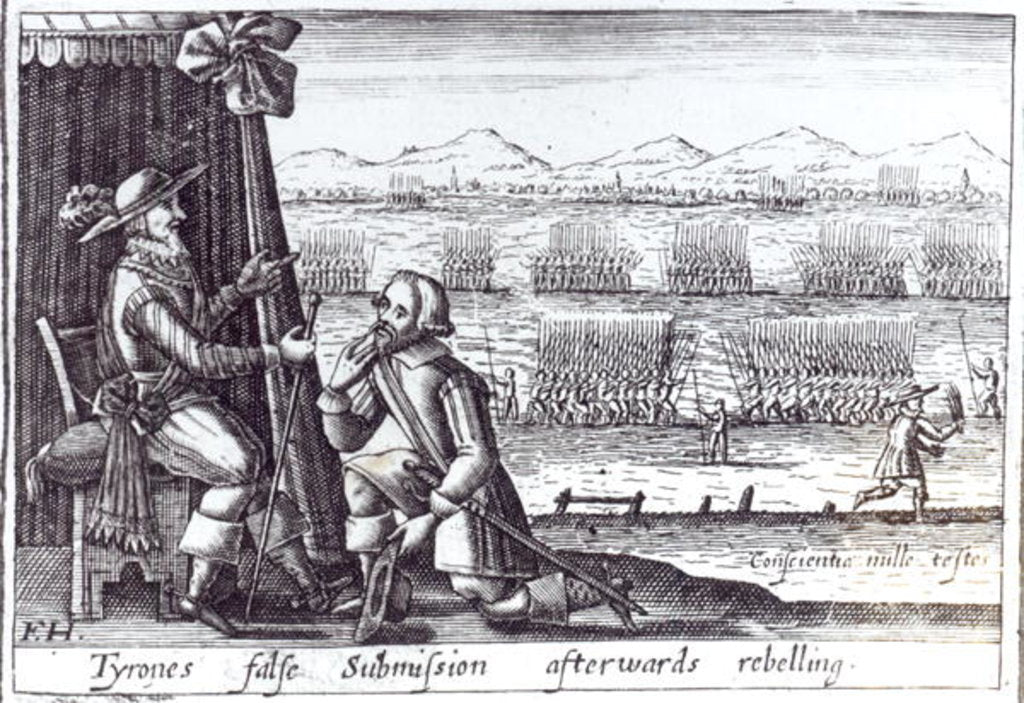 Detail of Tyrone's False Submission to the Lord Deputy, Lord Mountjoy, at Mellifont, 30th March 1603 by English School