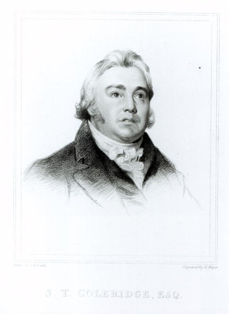 Detail of Portrait of Samuel Taylor Coleridge engraved by Henry Meyer by Charles Robert Leslie