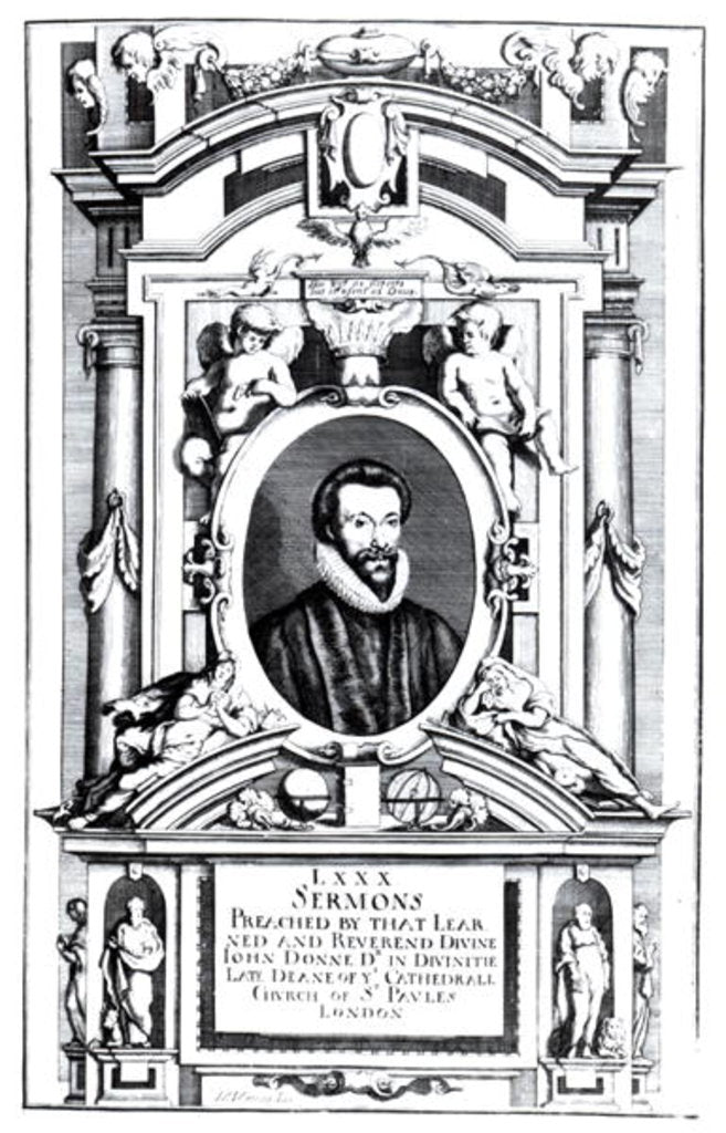 Detail of Frontispiece to 'Eighty Sermons Preached by that Learned and Reverend Divine, John Donne', pub. 1640 by Mattaus the Younger Merian