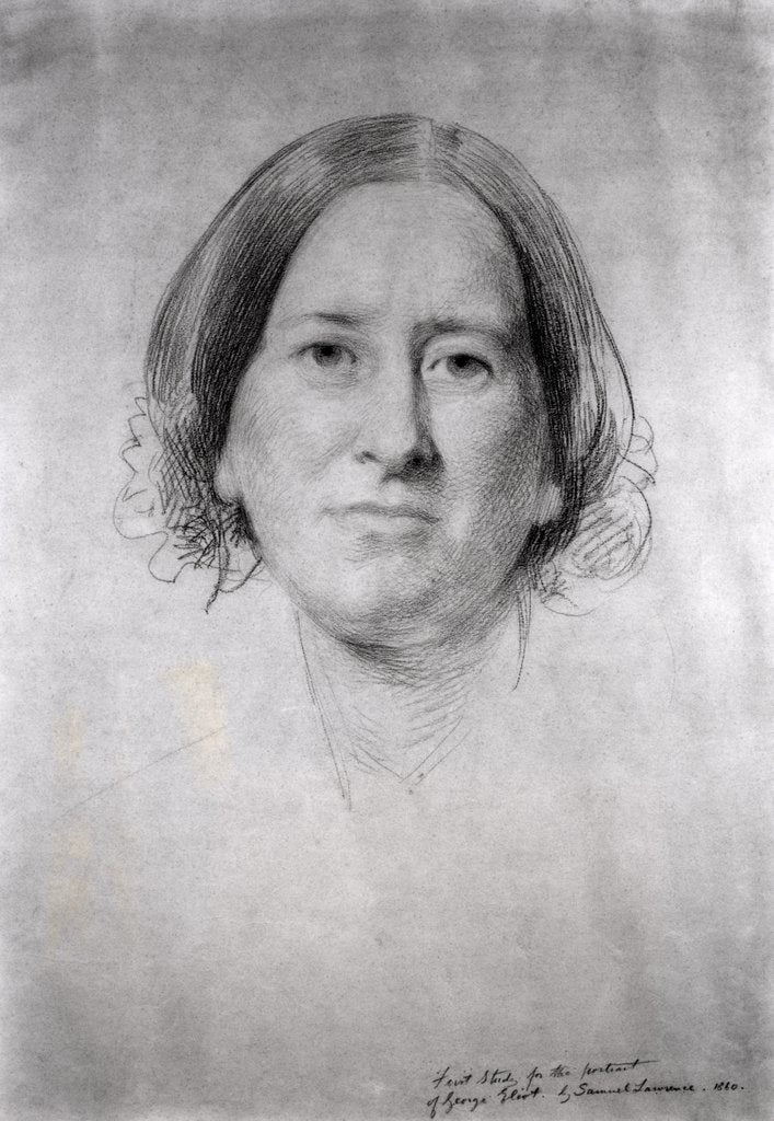 Detail of First Study for the Portrait of George Eliot 1860 by Samuel Laurence