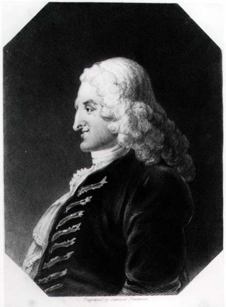 Detail of Henry Fielding engraved by Samuel Freeman by William Hogarth