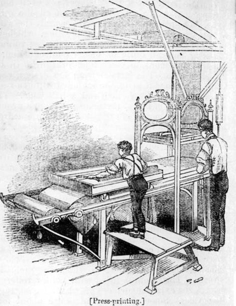 Detail of Press-printing by English School