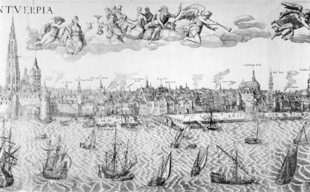 Detail of Town Plan of Antwerp, 1549 by Dutch School