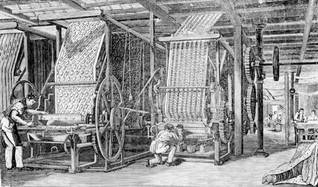 Detail of Calico Printing by English School