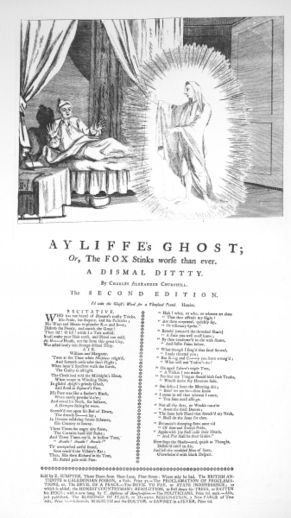 Detail of Ayliffe's Ghost: Or the Fox Stinks Worse than Ever, by Charles Alexander Churchill by English School