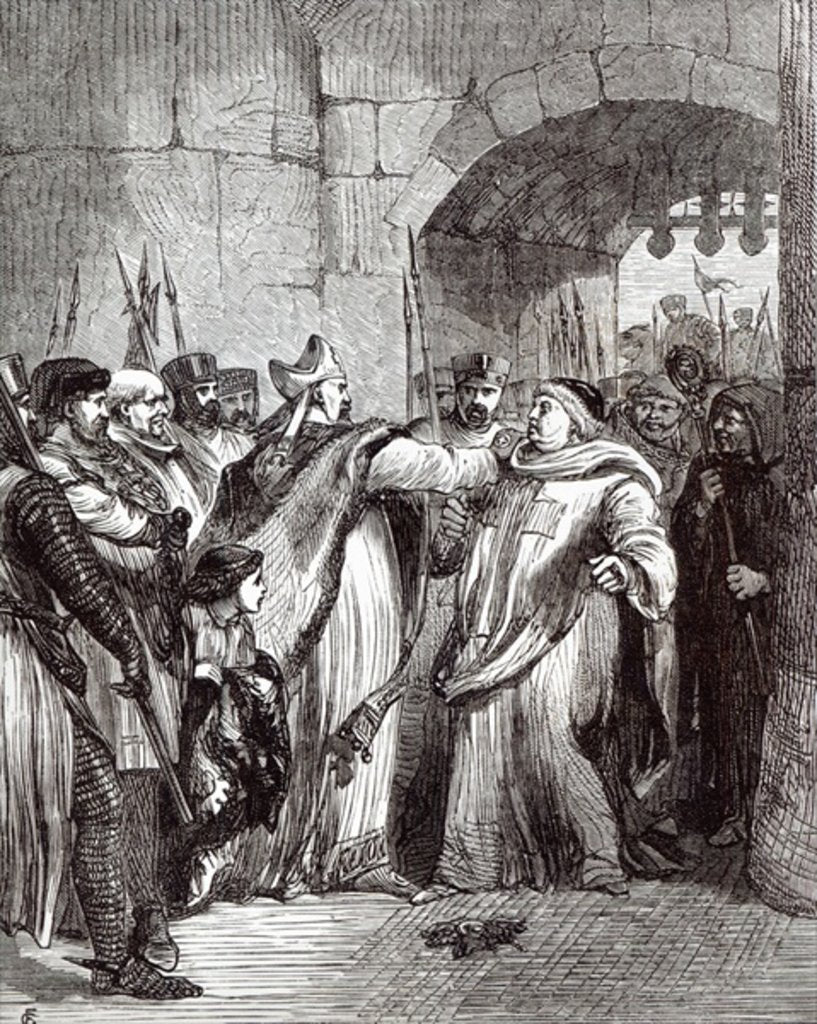 Detail of William Longchamp and Hugh de Pudsey by English School