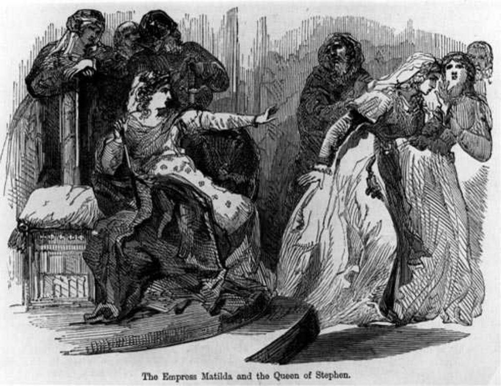 Detail of The Empress Matilda and the Queen of Stephen by English School