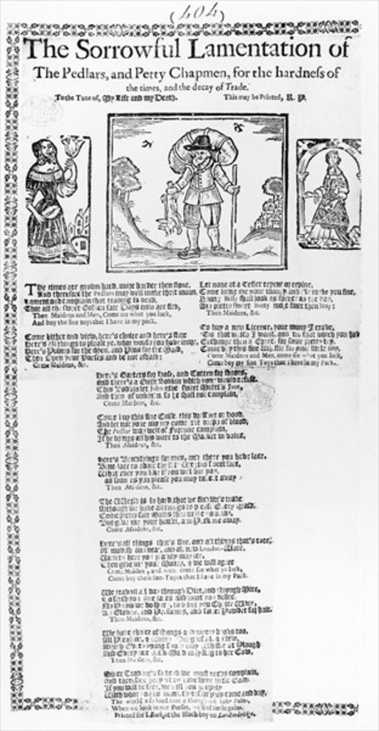 Detail of The Sorrowful Lamentation of the Pedlars, and Petty Chapmen by English School