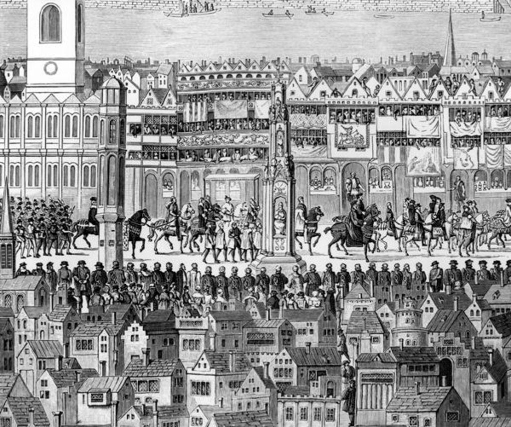 Detail of Part of the Coronation Procession of Edward VI, 19th February 1547 by English School