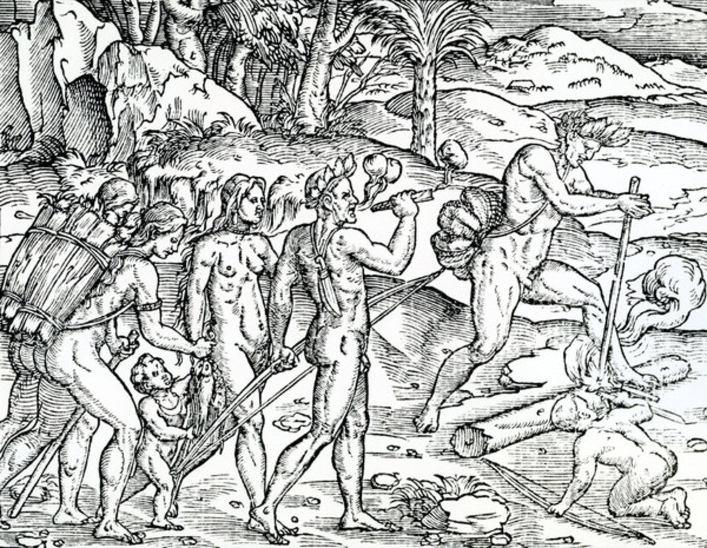 Detail of Fishing scene, Brazil by French School