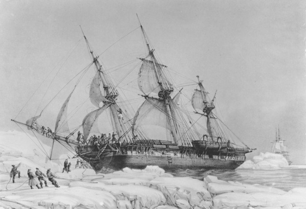 Detail of The Astrolabe in Pack-Ice, 1838 by Auguste Etienne Francois Mayer