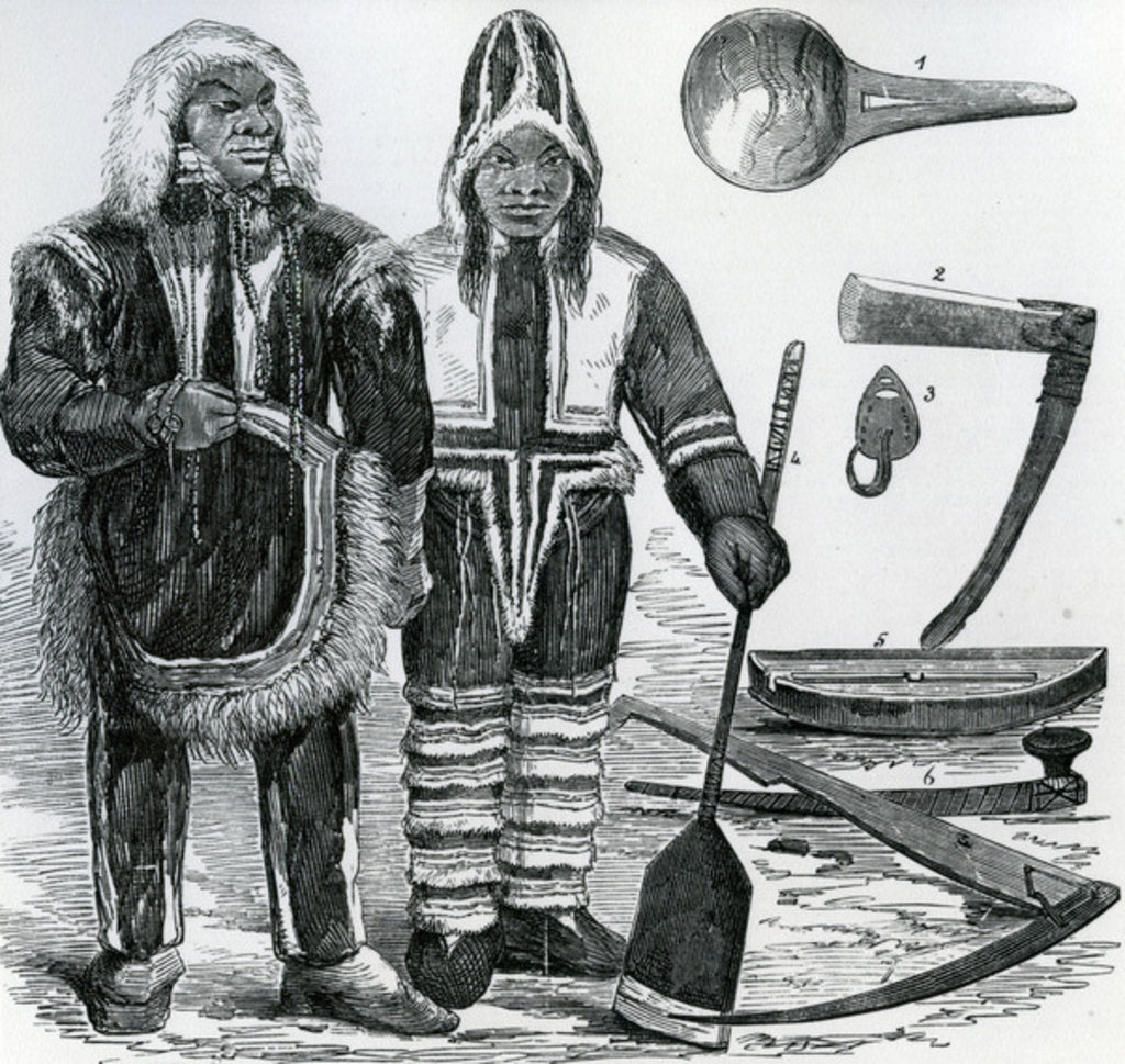 Detail of Inuit Couple by English School