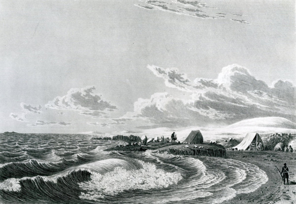 Detail of Franklin's expedition encamped at Point Turnagain, 1821 by George Back