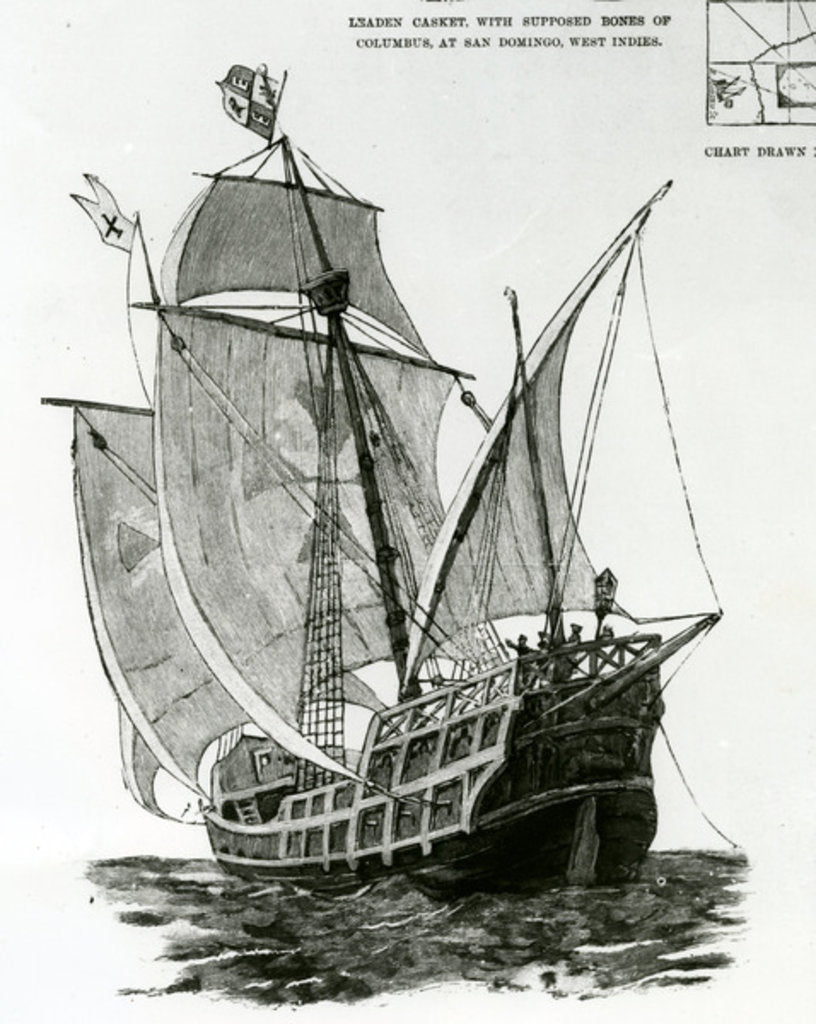 Detail of The Caravel 'Santa Maria' by English School