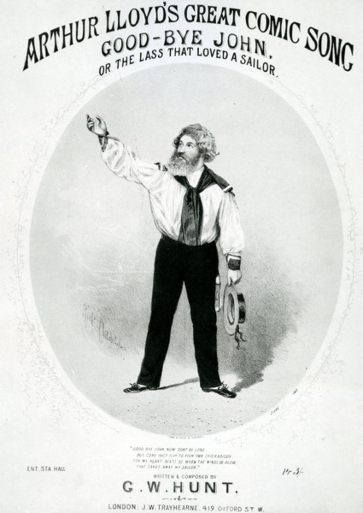 Detail of Arthur Lloyd's Great Comic Song 'Good-Bye John' or the Lass that Loved a Sailor by Anonymous