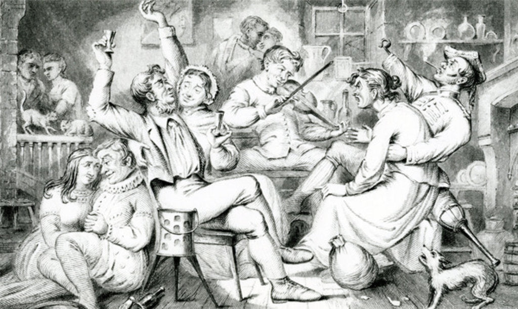 Detail of But the Godly old Chaplain left him in the Lurch, The sword I forgot for the sake of the Church by English School