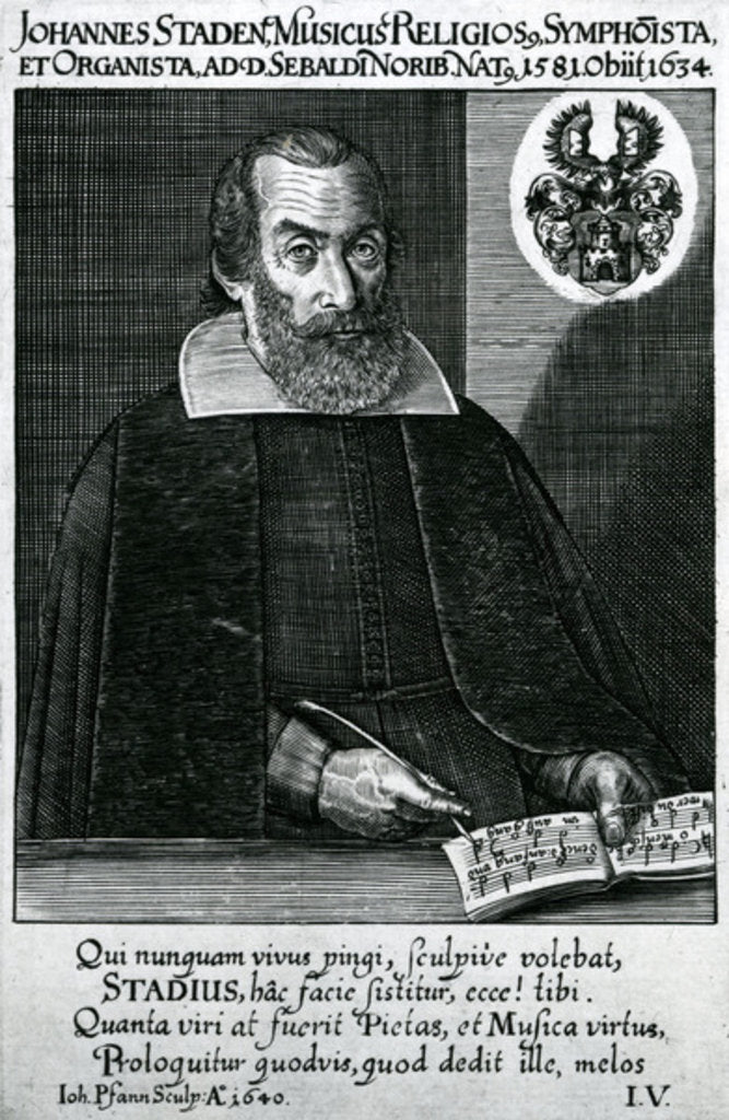 Detail of Portrait of Johann Staden, 1640 by German School