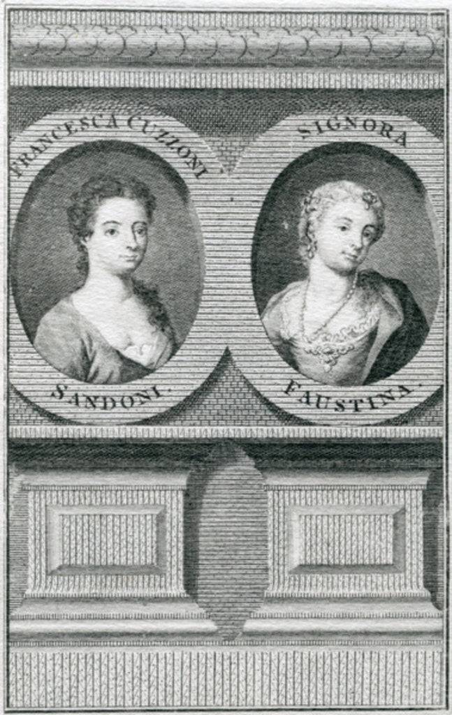 Detail of Double portrait of Francesca Cuzzoni and Faustina Bordoni by Enoch Seeman