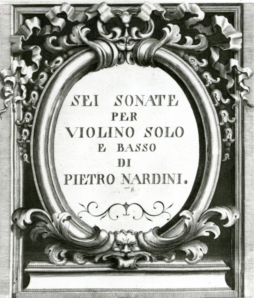 Detail of Music cover sheet for violin by Pietro Nardini by Anonymous Anonymous