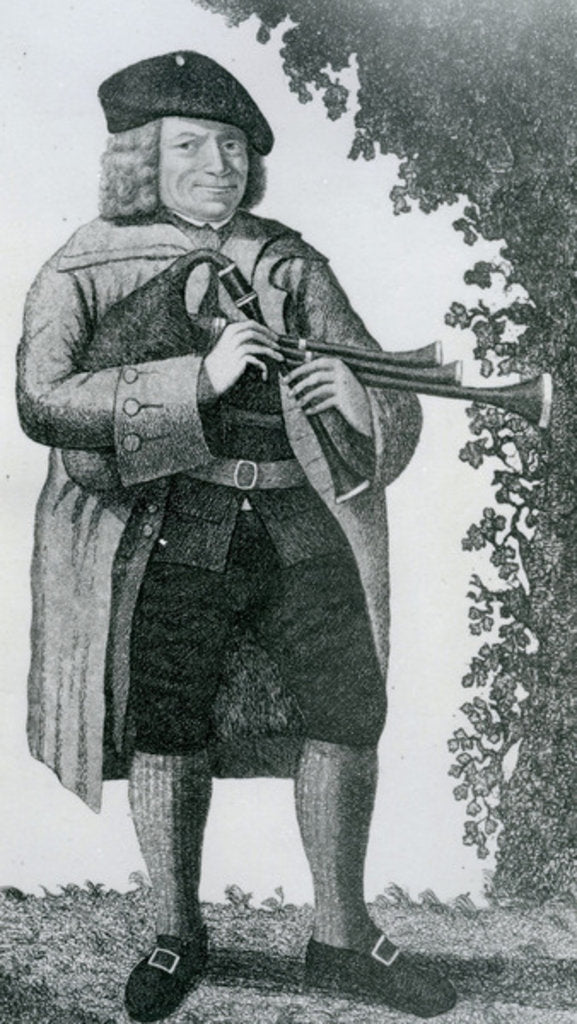 Detail of Old Geordie Sime, a Famous Piper in his Time, 1789 by John Kay