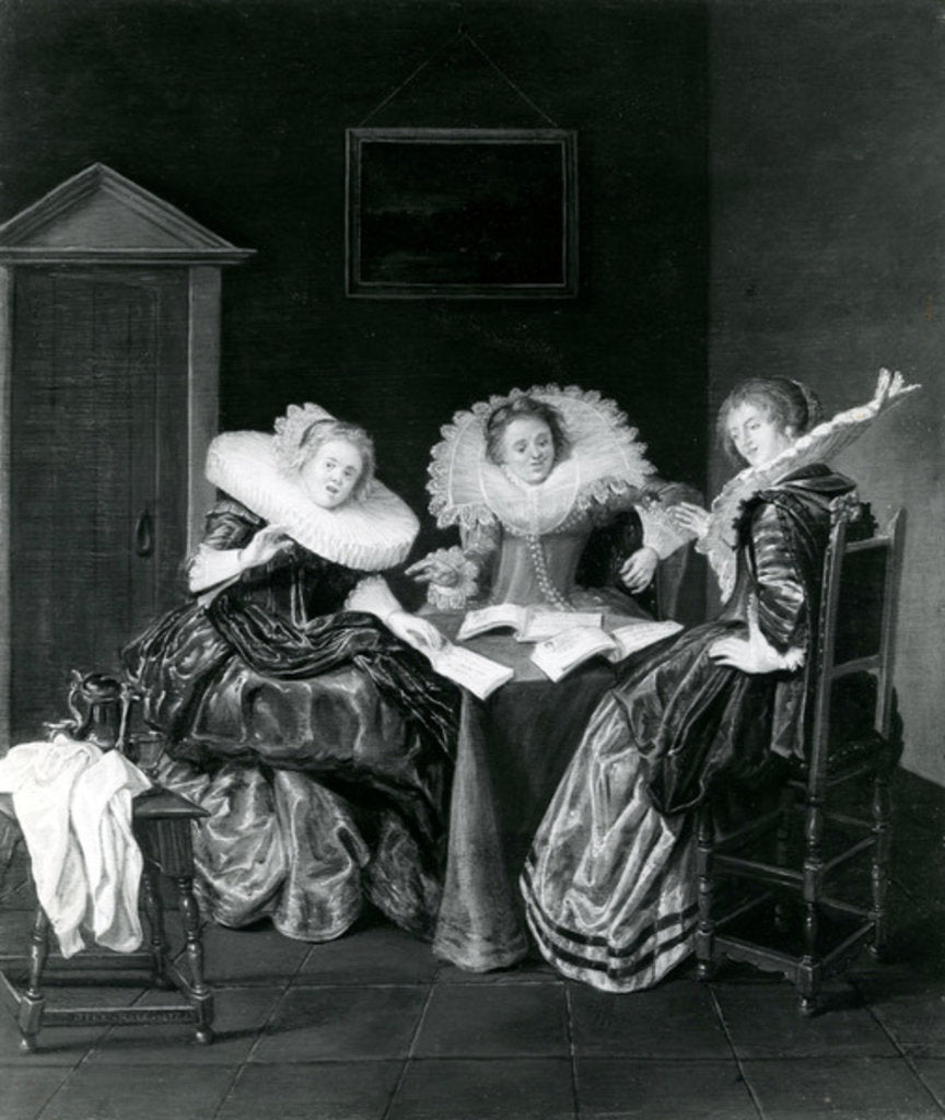 Detail of Musical scene, 1637 by Dirck Hals