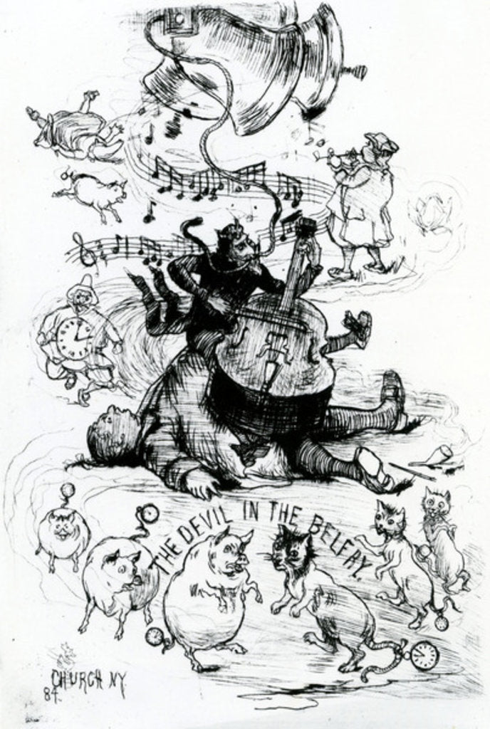 Detail of The Devil in the Belfry, 1884 by Frederick Stuart Church