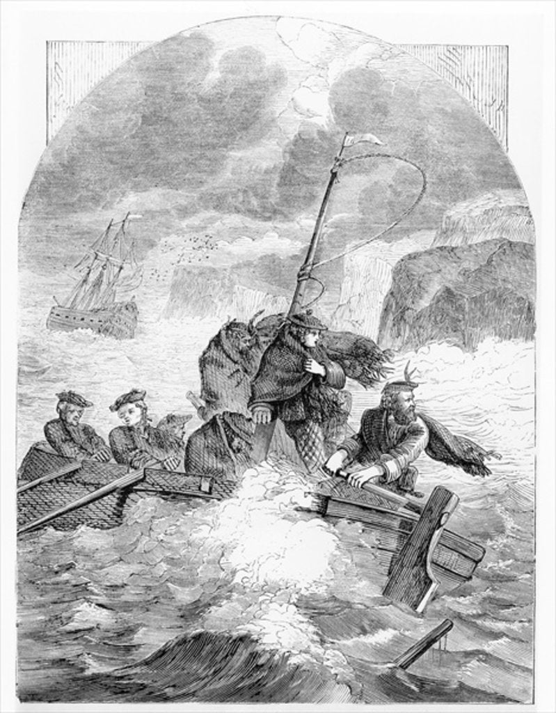 Detail of The Escape of the Young Pretender by English School