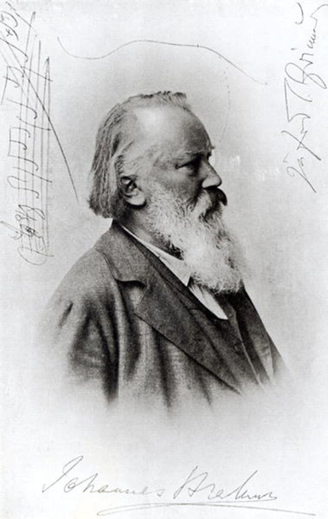 Detail of Johannes Brahms by German School