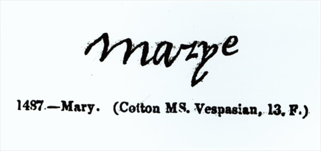 Detail of Reproduction of the signature of Mary I by Anonymous