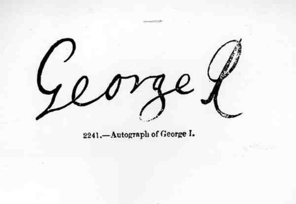 Detail of Reproduction of the signature of George I by Anonymous