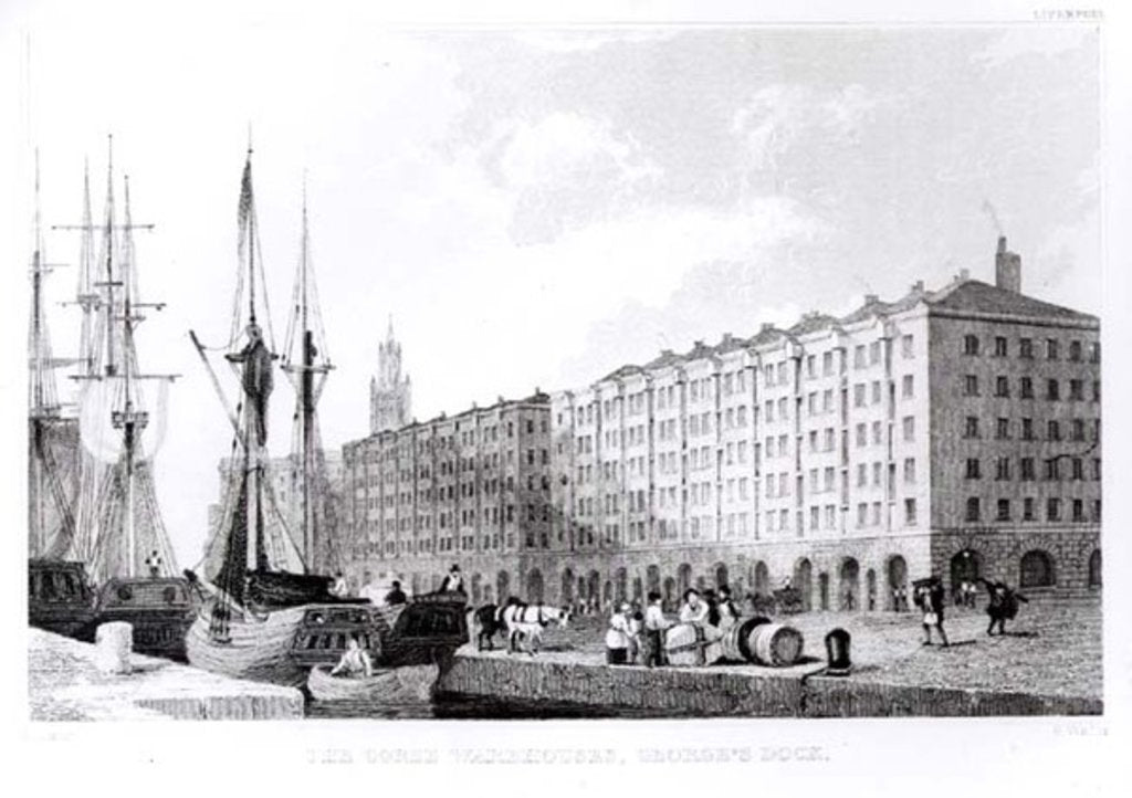 Detail of The Goree Warehouse, George's Dock, Liverpool by Samuel Austin (after)