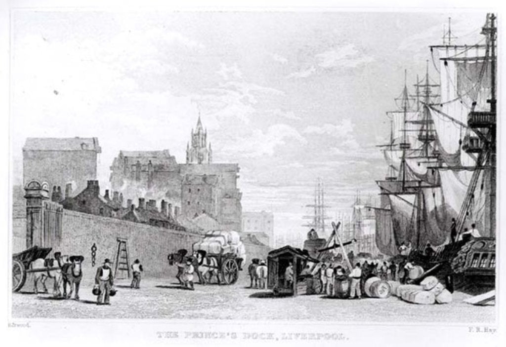 Detail of The Prince's Dock, Liverpool by English School