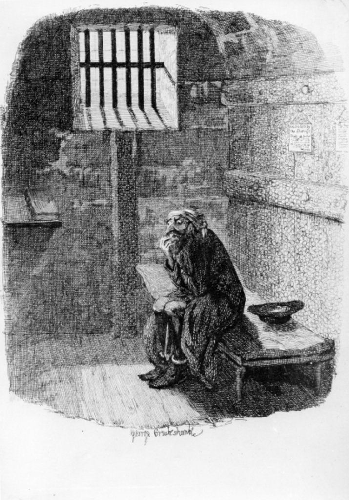 Detail of Fagin in the Condemned Cell by George Cruikshank