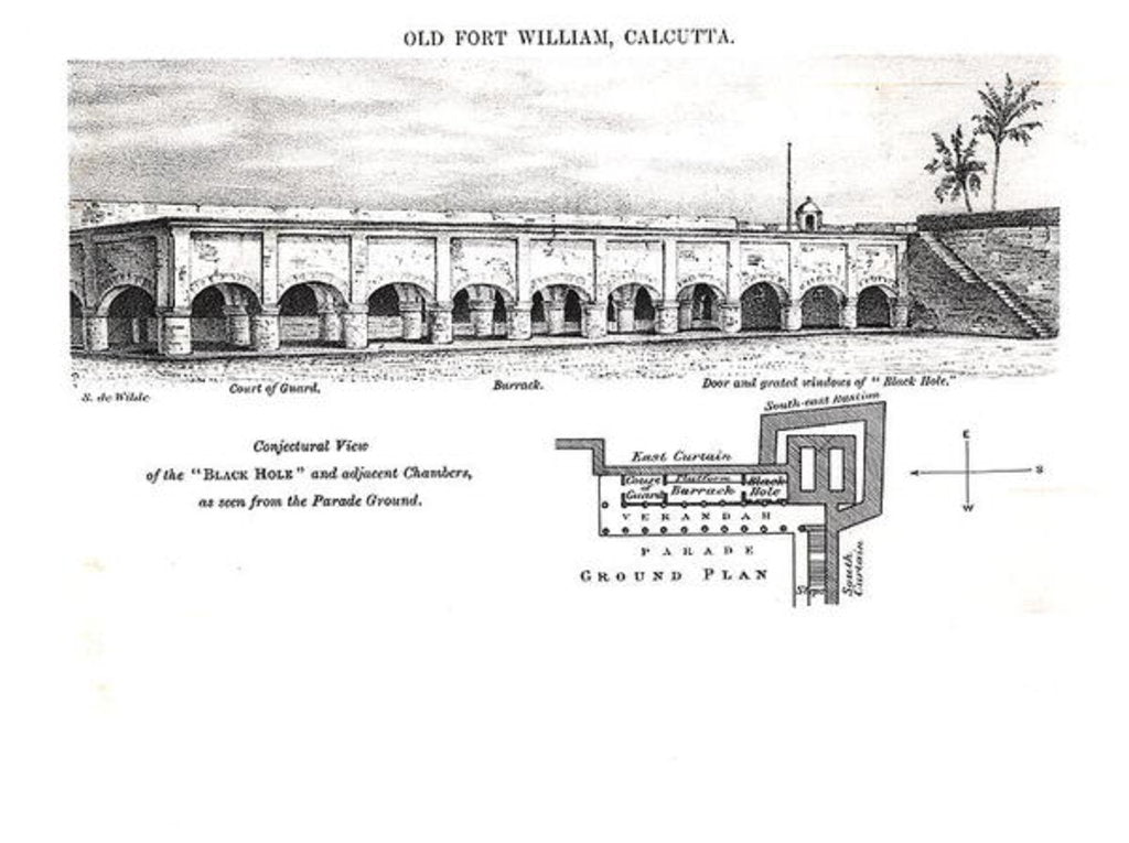 Detail of Old Fort William, Calcutta by Samuel de Wilde