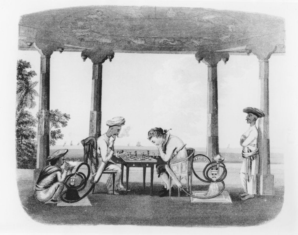 Detail of moking the Hooka by Charles Emilius Gold