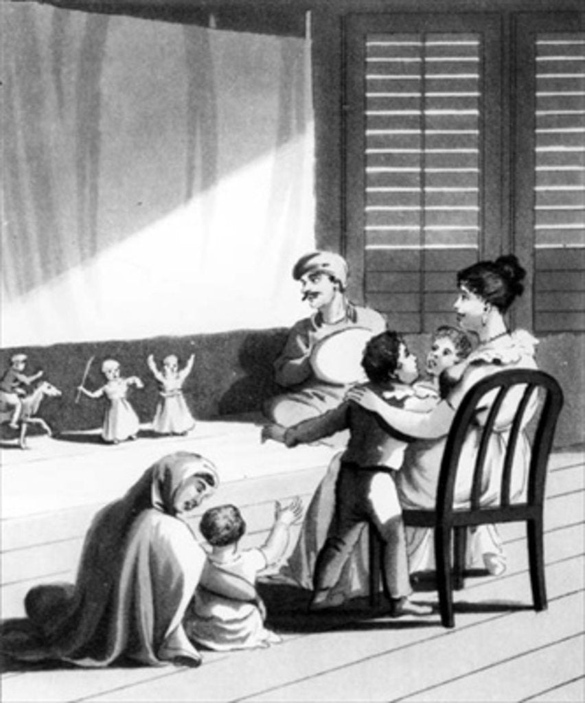 Detail of aut Pootlies, or Puppets, exhibited by Native Jugglers for the Amusement of European Childre by Charles D'Oyly