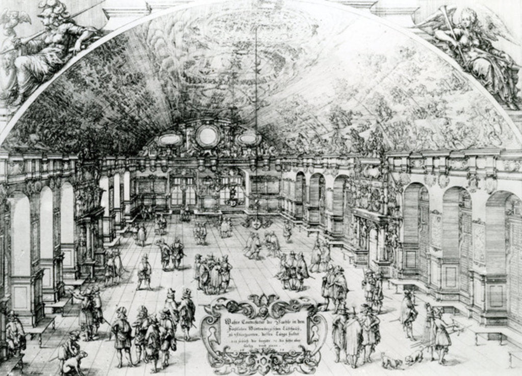 Detail of View of the Interior of the Lusthaus in Stuttgart, 1619 by German School