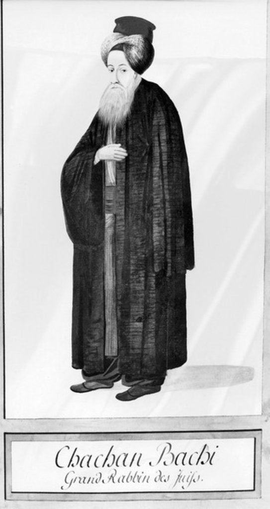 Detail of Chachan Bachi, the Chief Rabbi of İstanbul , c.1790 by Ottoman School
