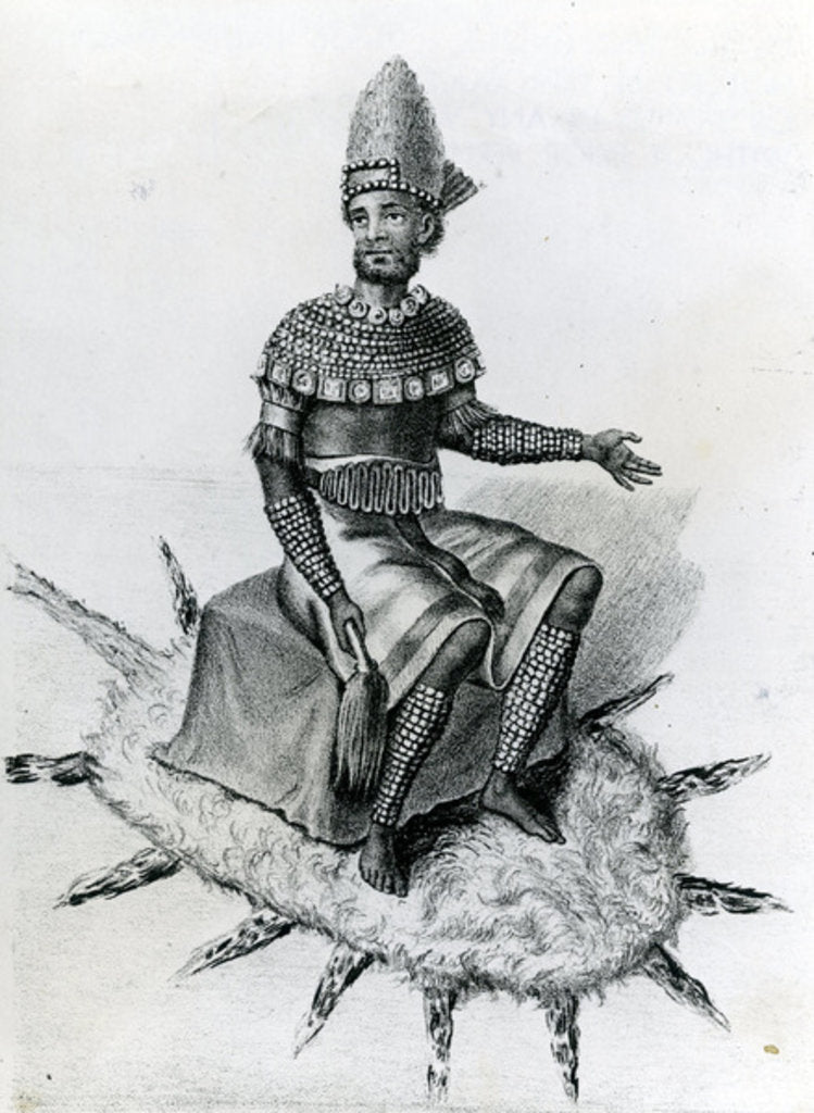 Detail of Kazembe, or King of Lunda, South of Lake Mweru, 1891 by English School