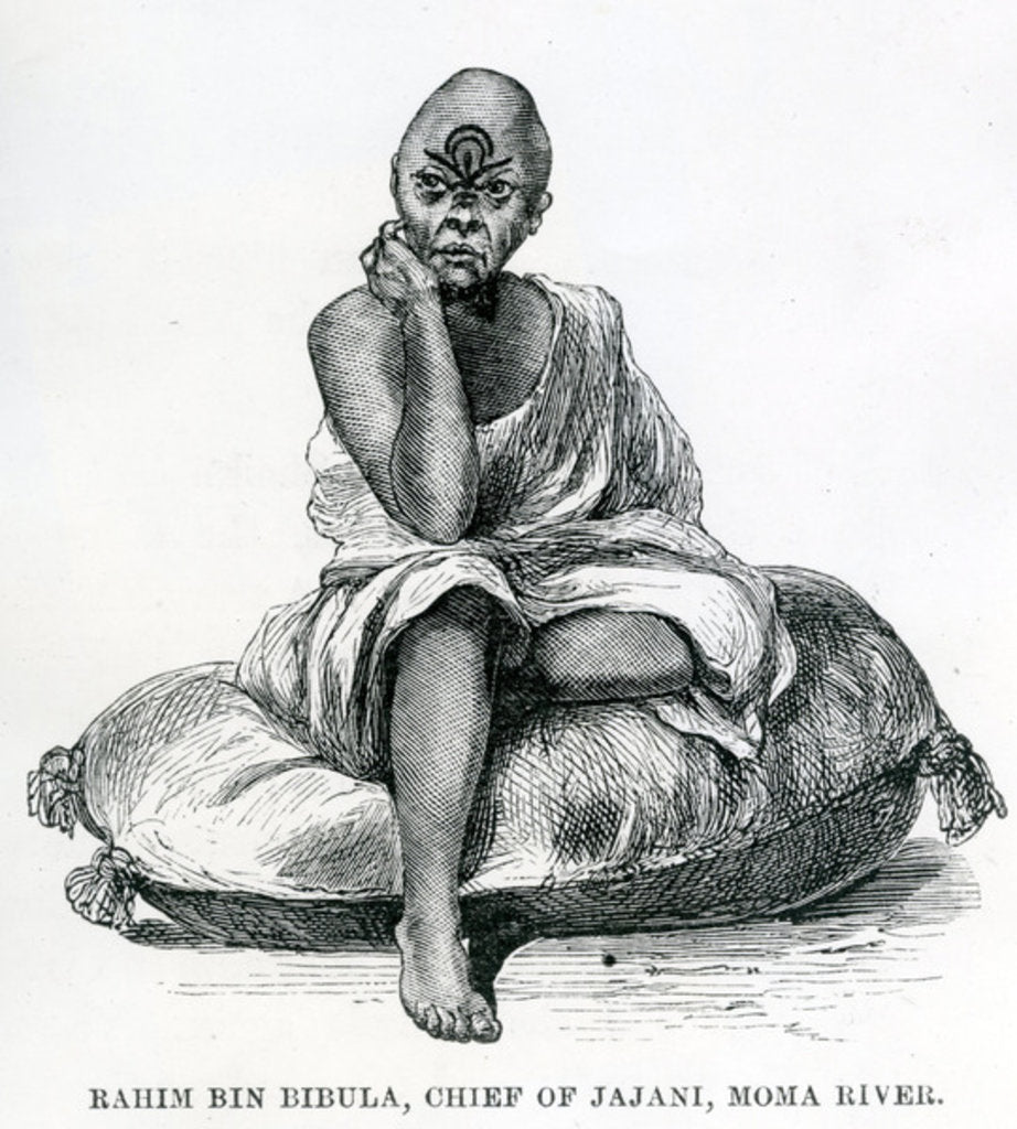 Detail of Rahim Bin Bibula, Chief of Jajani, Moma river, 1879 by English School