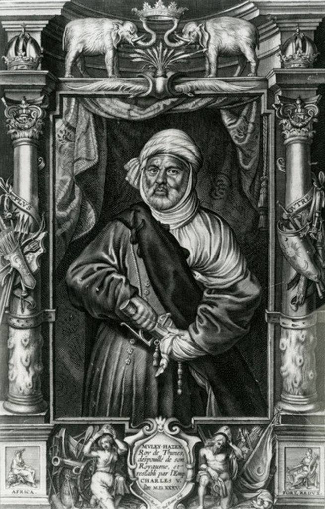 Detail of Abu l-Hasan Ali, also called Muley Hacén, 1535 by Nikolaus van der Horst