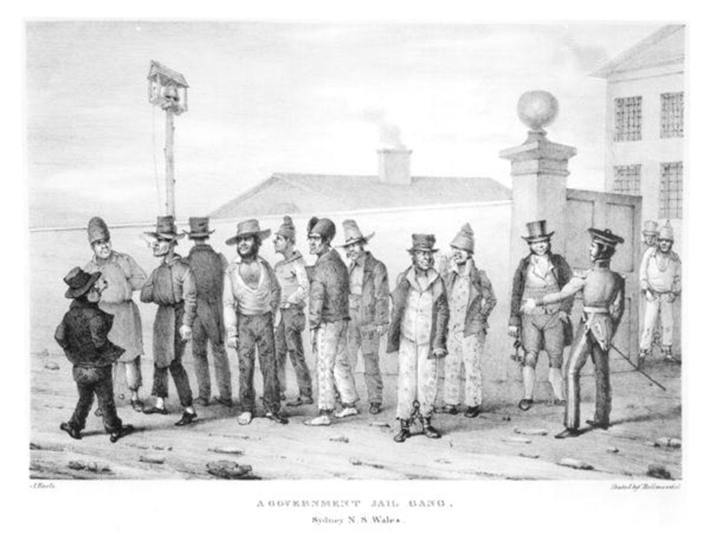 Detail of A Government Jail Gang, Sydney, New South Wales, 19th century by Augustus Earle (after)