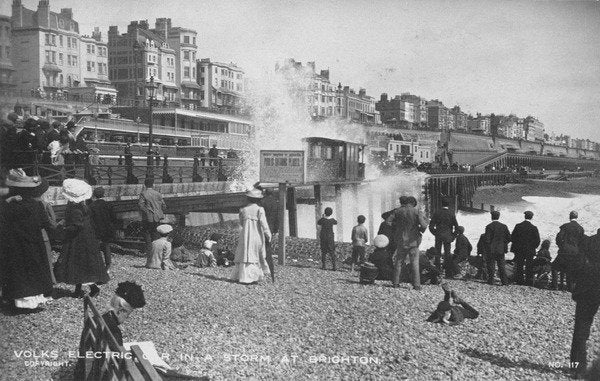 Detail of Volk's Electric Railway, Brighton by English Photographer