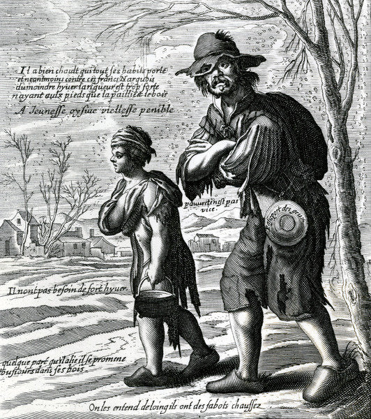 Detail of Beggars by Anonymous