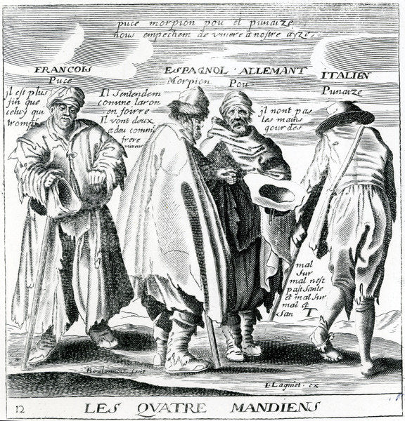 Detail of Four Beggars by Anonymous