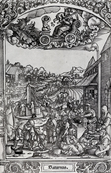 Detail of Saturn, c.15th by Italian School