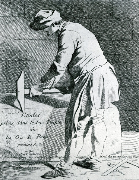 Detail of Stone mason, 1737 by French School