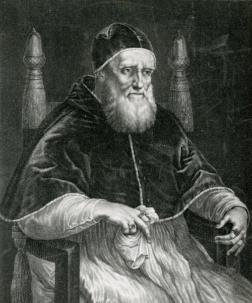 Detail of Pope Julius II by Raphael