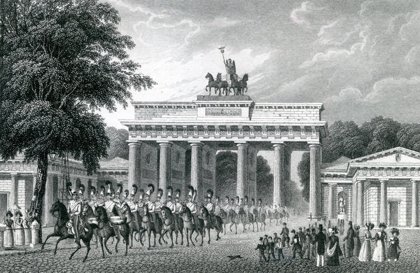 Detail of The Brandenburg Gate, Berlin, 1833 by German School