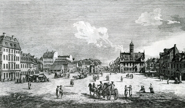 Detail of View of Dresden by Bernardo Belotto Canaletto